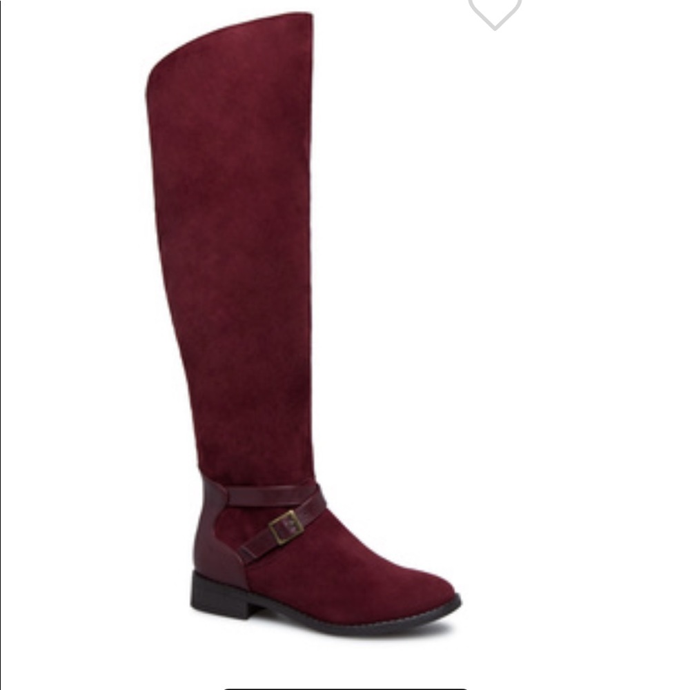 Faux Suede Over the Knee Boots